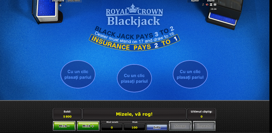 royal crown blackjack de la admiral